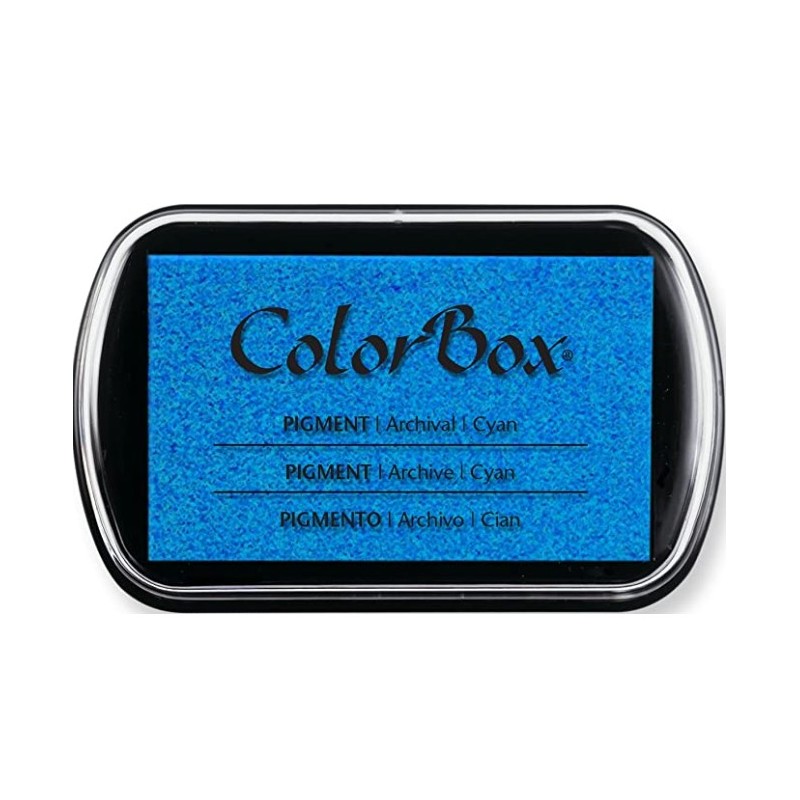 encreur colorbox - cyan - 10 x 6,3 cm