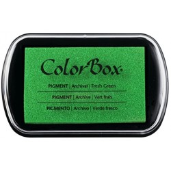 almohadilla de tinta colorbox - verde fresco - 10 x 6,3 cm