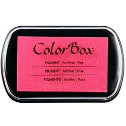 almohadilla de tinta colorbox - rosado - 10 x 6,3 cm