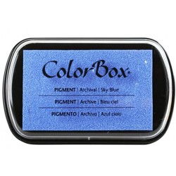 almohadilla de tinta colorbox - cielo azul - 10 x 6,3 cm