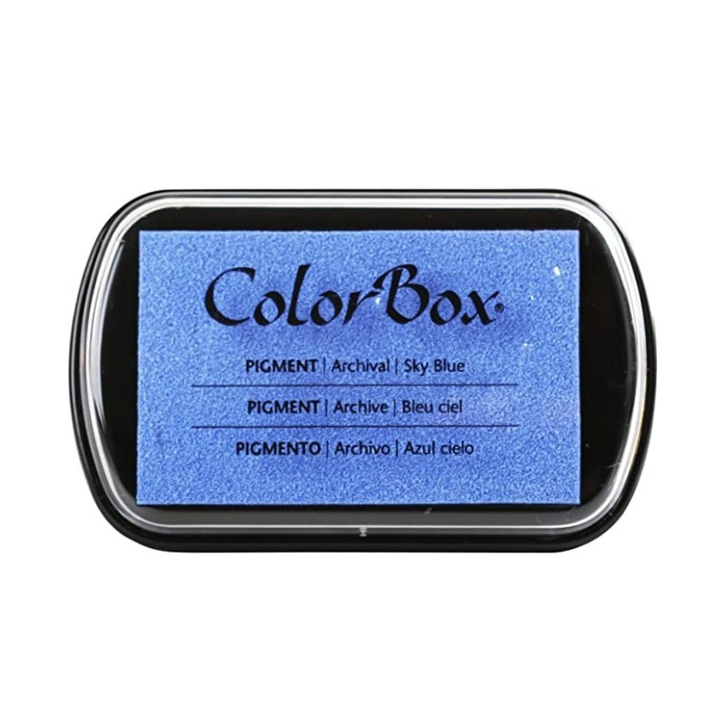 almohadilla de tinta colorbox - cielo azul - 10 x 6,3 cm