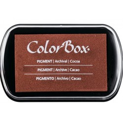 almohadilla de tinta colorbox - cacao - 10 x 6,3 cm