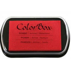 almohadilla de tinta colorbox - pigmento clásico - sandía - 10 x 6,3 cm