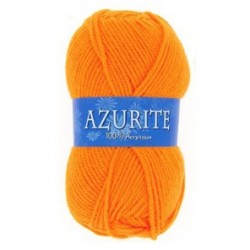 Sfera di lana azzurrata - arancia