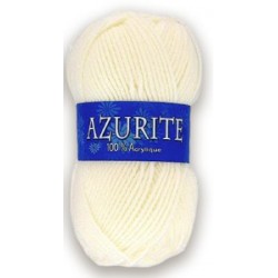Sfera di lana azzurrata - crema bianca
