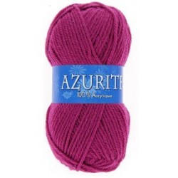 Sfera di lana azzurrata - rosa scuro