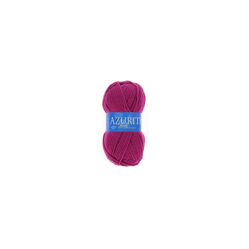 Sfera di lana azzurrata - rosa scuro