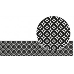 Papier Klebeband - Schwarz-Weiß-Ronds - 5 cm x 6,5 m - Artemio