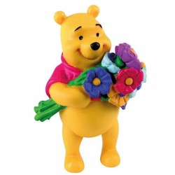 Figurine - Winnie l'ourson avec bouquet de fleurs - Winnie l'ourson