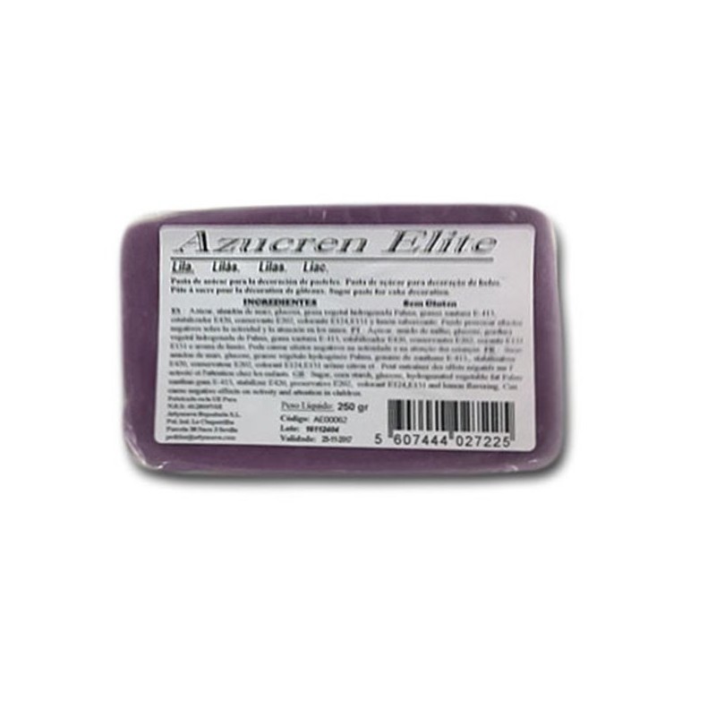 Pasta de azúcar sin gluten - lila - 250g - Azucren Elite