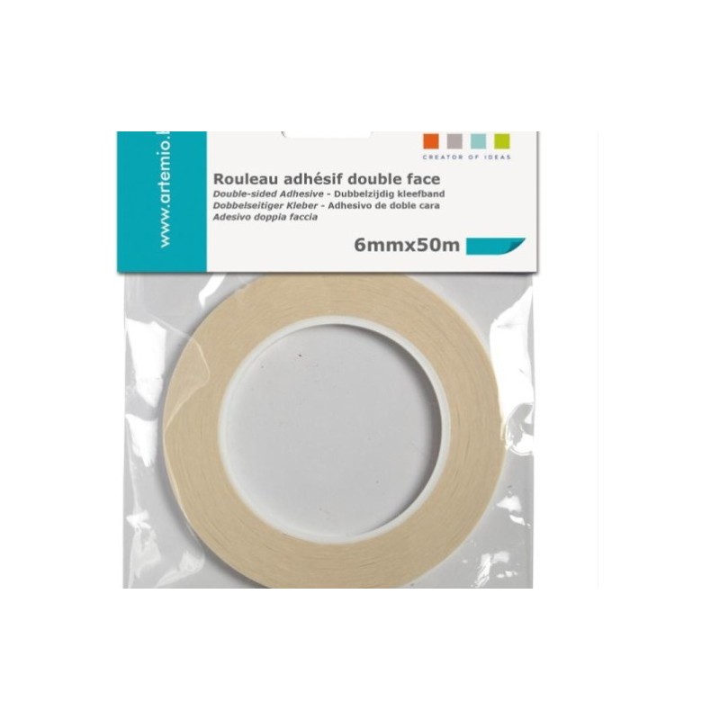 Double-sided adhesive tape - 6 mm x 50 m - Artemio
