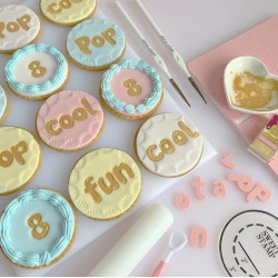 Full set embosser uppercase, lowercase letter, number & symbol - Bubblegum - Sweet Stamp Amycakes