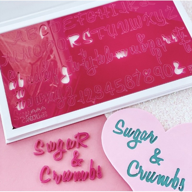 Set complet embosseur lettre majuscule, minuscule, nombre & symbole -  Sugar & Crumbs - Sweet Stamp Amycakes
