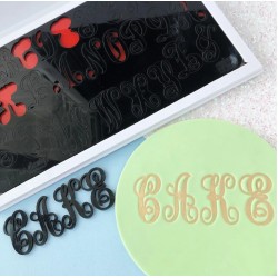 Full set embosser uppercase, lowercase letter - Monograms by Evil Cake Genius - Sweet Stamp Amycakes