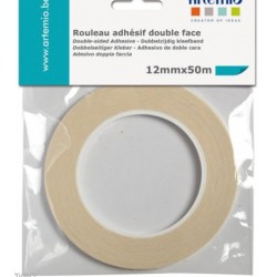 Cinta adhesiva de doble cara - 12 mm x 50 m - Artemio