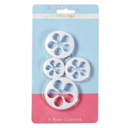cookie cutter for rose 4 pieces - Culpitt