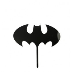 Cake Topper (Black) - Batman Logo