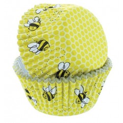 Caissettes à cupcake abeilles - 50pcs - 50 mm - Culpitt