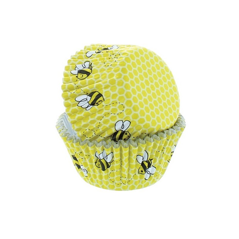 Caissettes à cupcake abeilles - 50pcs - 50 mm - Culpitt