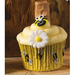 Caissettes à cupcake abeilles - 50pcs - 50 mm - Culpitt