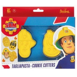 Cookie Cutter with Emboss-Decor Sam the Firefighter and Radio - Decora