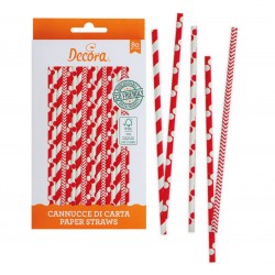 Red and white straws - Decora