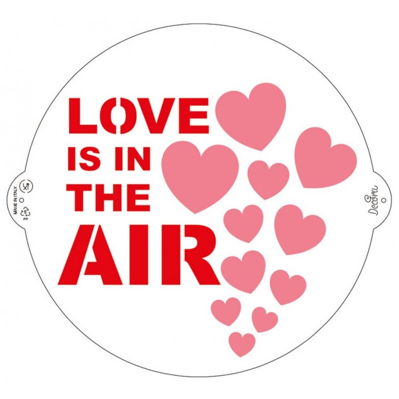 Stencil - Love is in the air - ø 25 cm - Decora