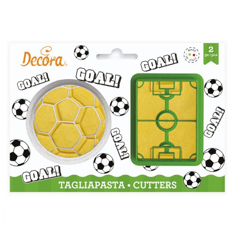 juego 2 cortadores de galletas de fútbol - Decora