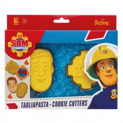 2 "Fireman Sam" cookie cutters & embossers - Decora