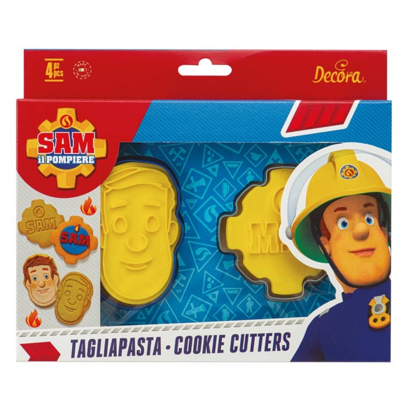 2 "Fireman Sam" cookie cutters & embossers - Decora