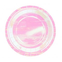 6 plates - iridescent- PartyDeco
