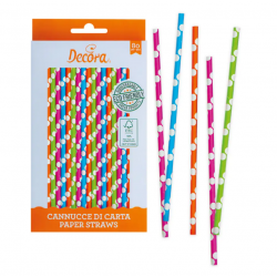 80 multicolor straws - Decora