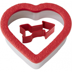 set 2 cookie cutters "heart...
