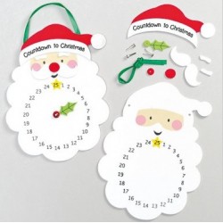 Kit Uhr Countdown bis Weihnachten Weihnachtsmann  20cm