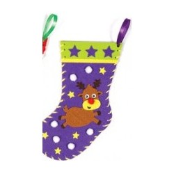 Kit de couture chaussette de Noël renne 22cm