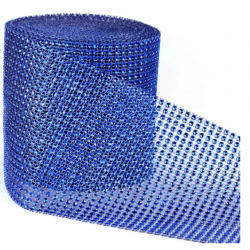 ribbon with strass - blue -...