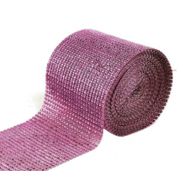 ribbon with strass - pink -...