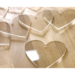 clear acrylic hanging  - Heart