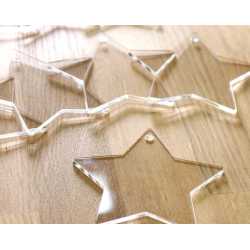 clear acrylic hanging  - star