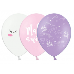 6 balloons mix - unicorn -...