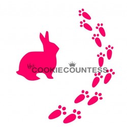 stencil Bunny prints / stampo di coniglio - Cookie Countess