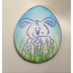 stencil Bunny & Egg / Kaninchen & Ei - Cookie Countess