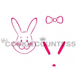 stencil Build a bunny 1 / Crea tu conejo 1 - Cookie Countess