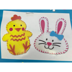 2 easter sewing kit - bunny...