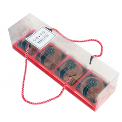 Box for 4 mini cakes - red...