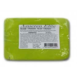 Pasta de azúcar sin gluten - verde fluorescente - 1kg - Azucren Elite