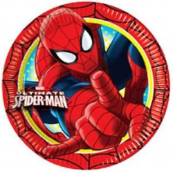 8 piatti - Spiderman / Uomo...