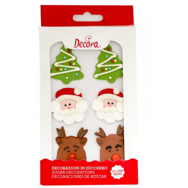 Christmas Sugar Decorations - 6p - Decora