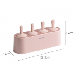 Eisform-Kit - 4 Löcher - rosa