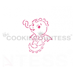 stencil PYO dragon - Cookie...